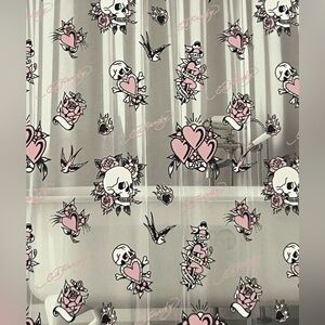 Es Hardy Pink Tattoo PEVA Shower Curtain